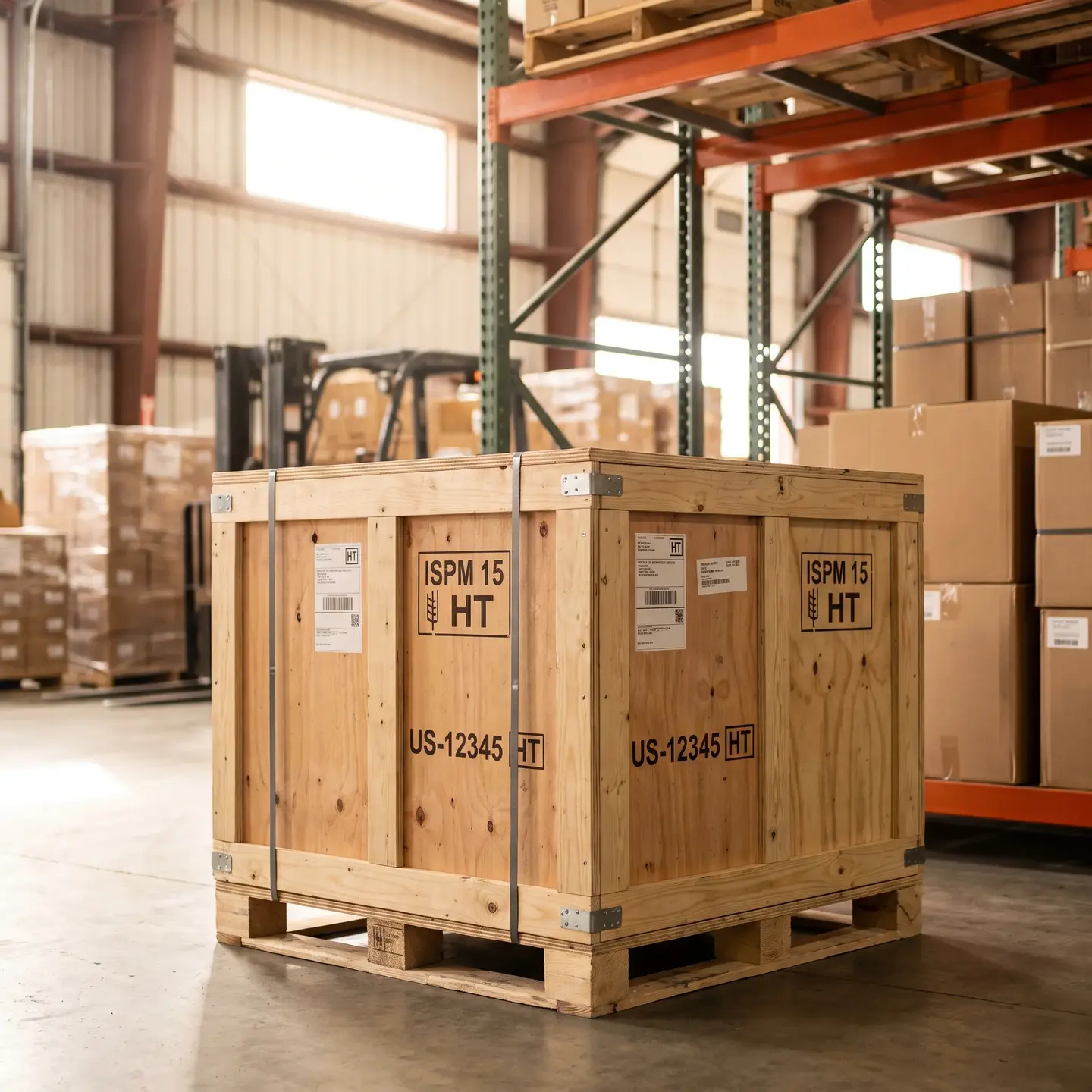 Export crate ready for shipment