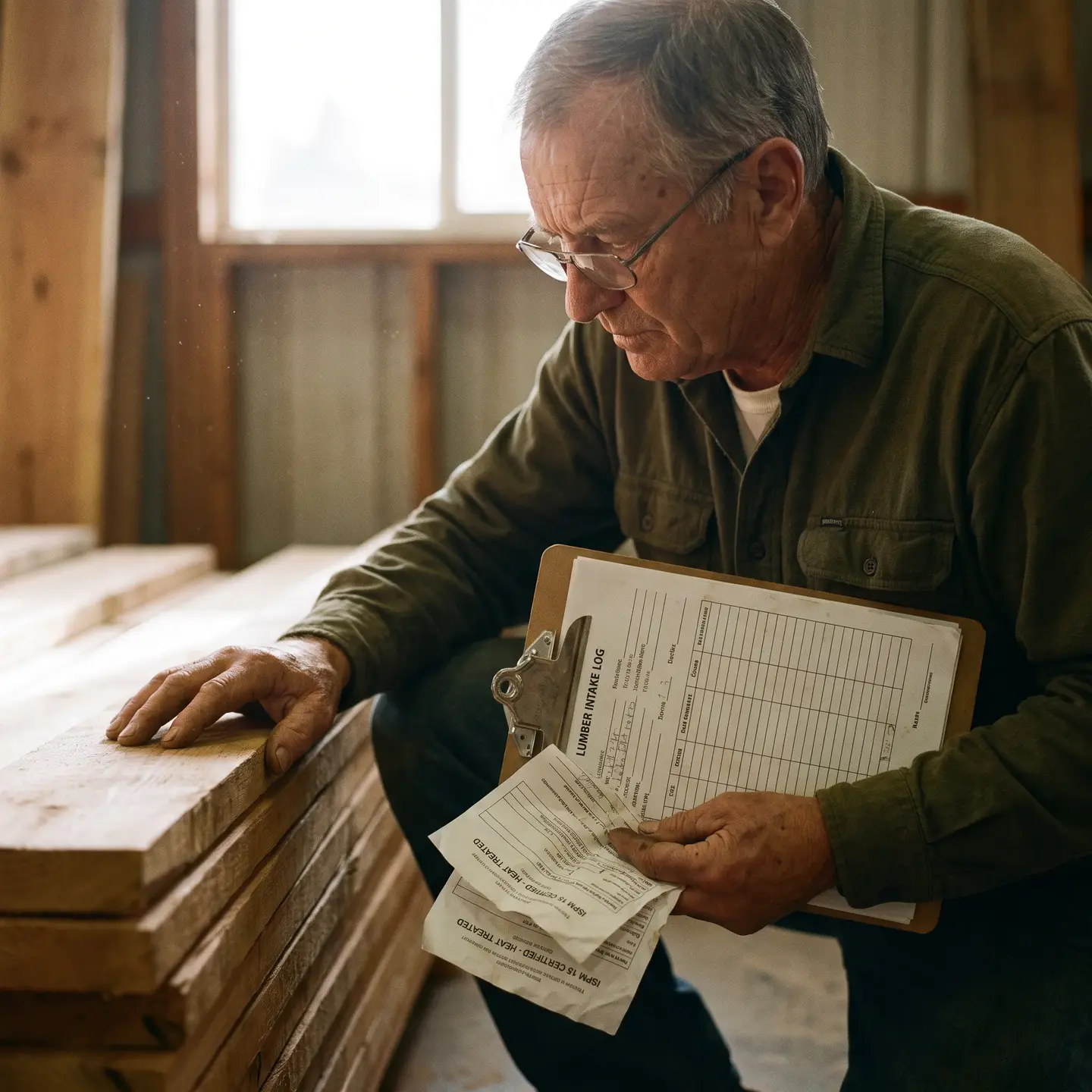Lumber intake certification
