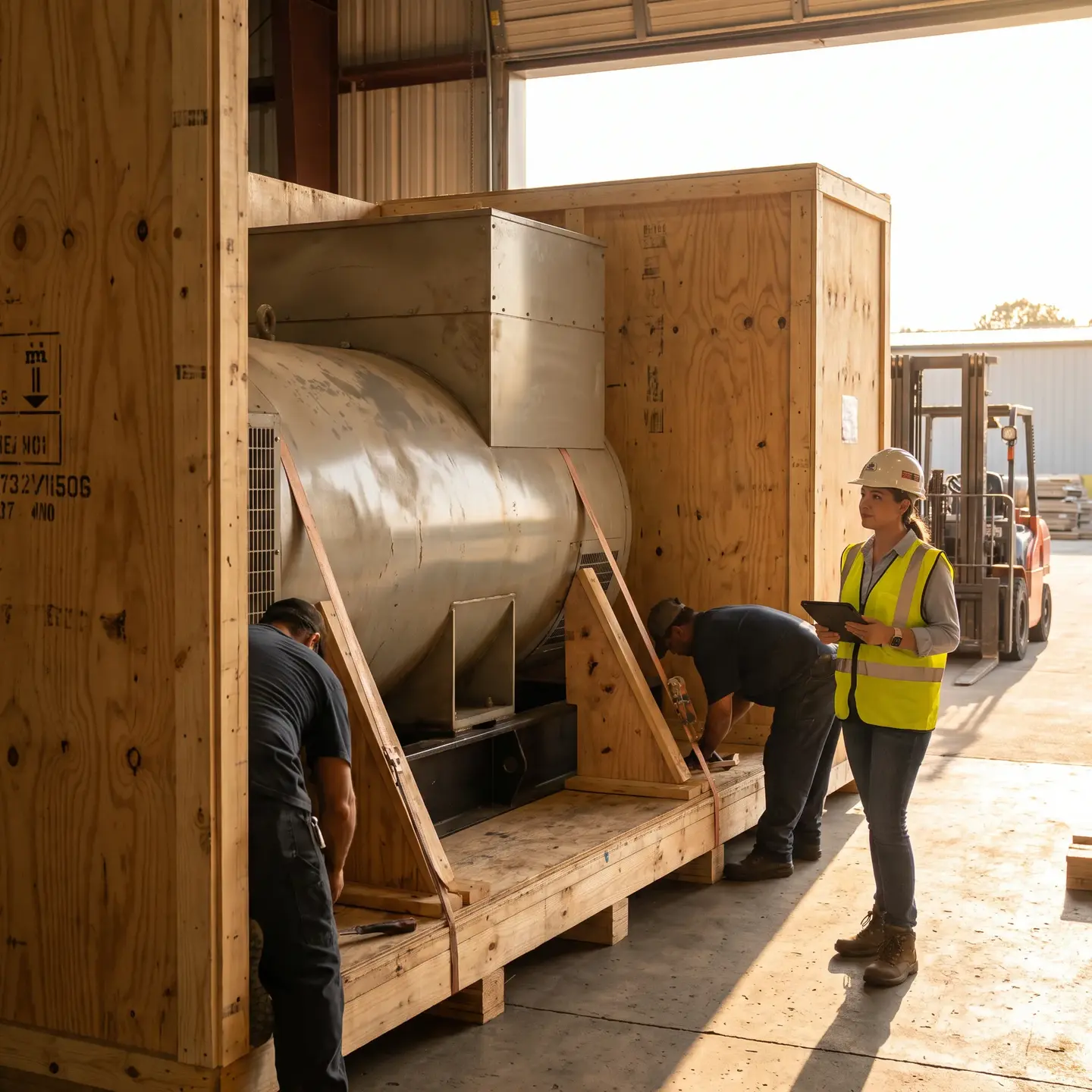 Logistics coordinator on-site crating